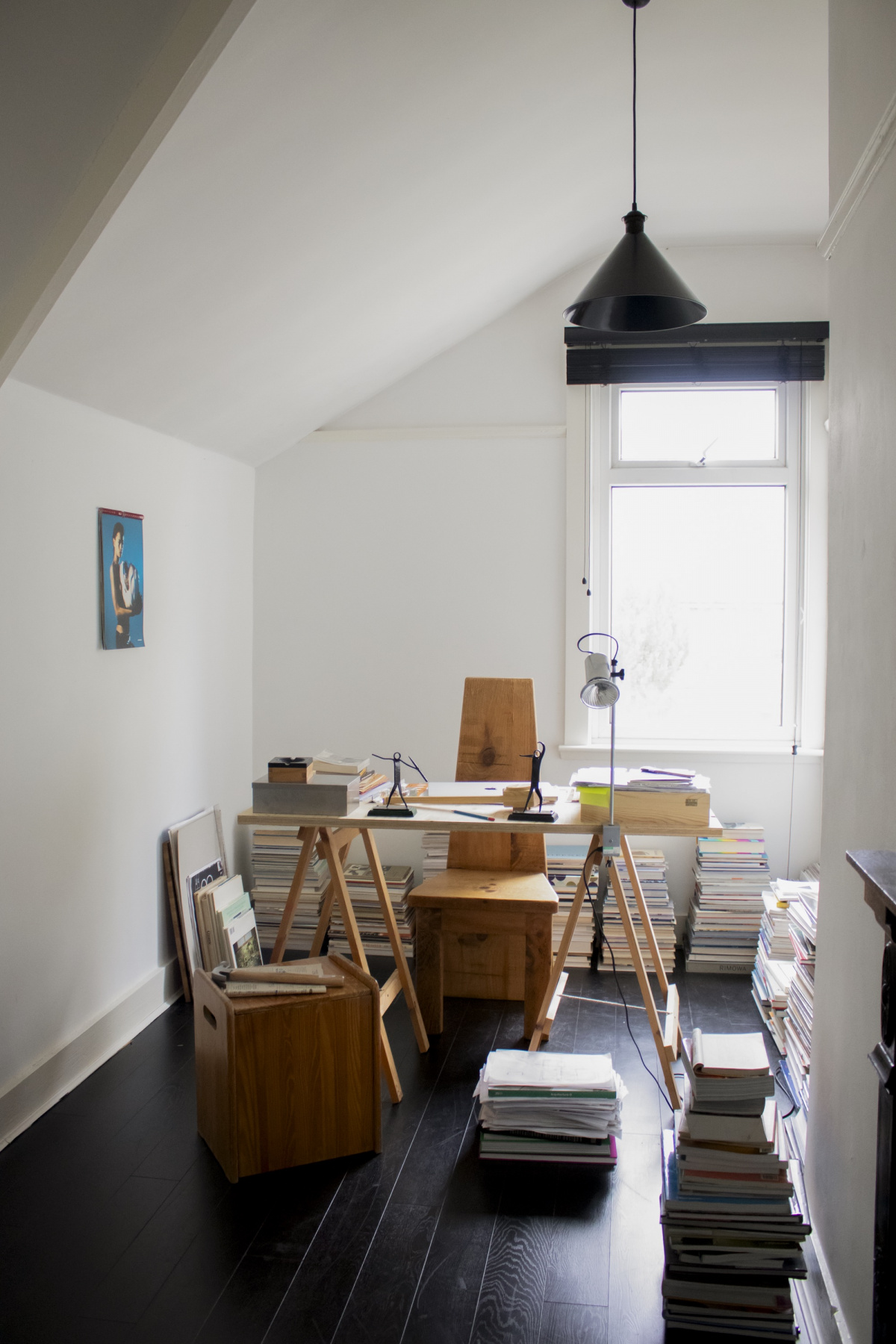 upstairs office filled with books