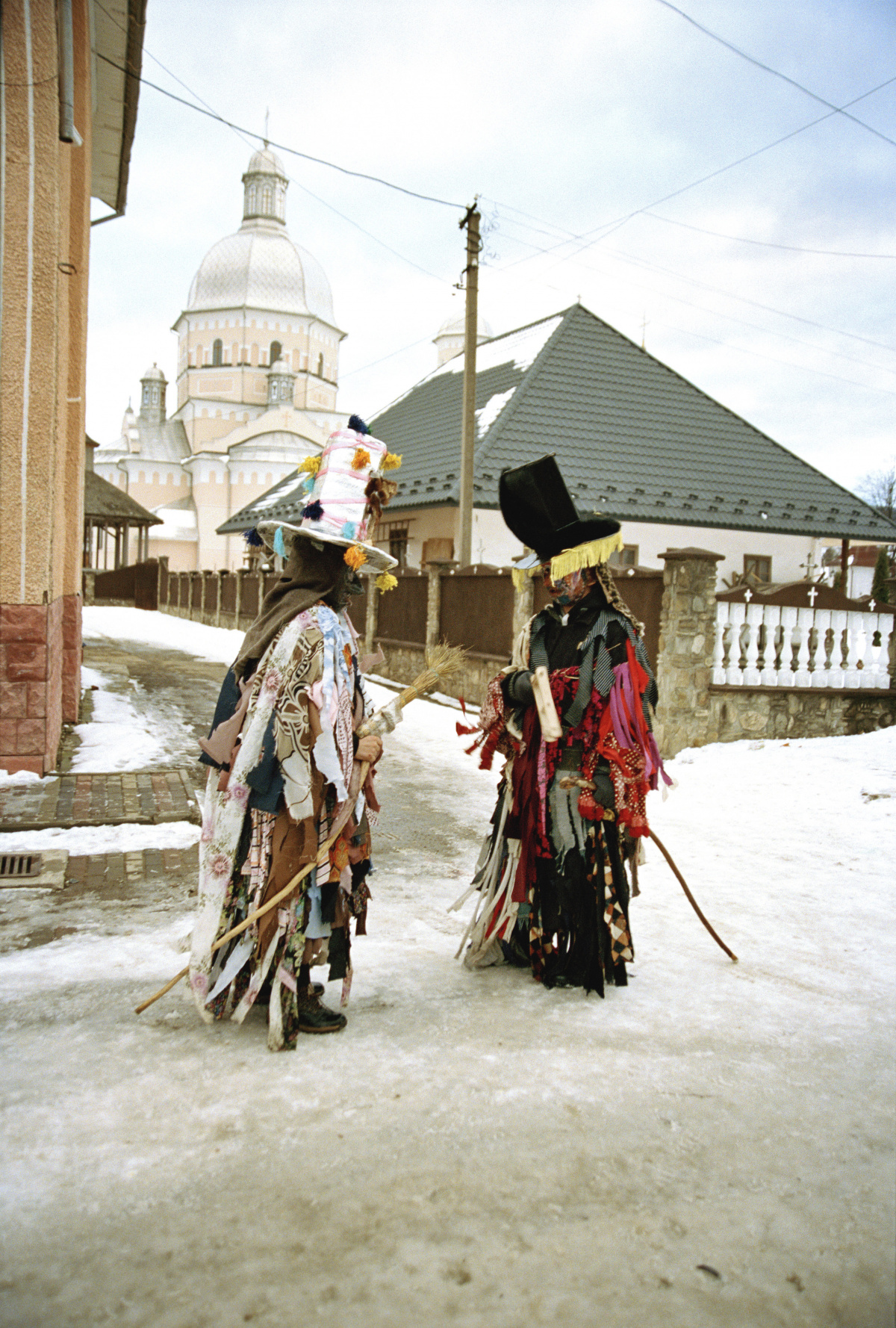 costumes at malanka celebration in crasna