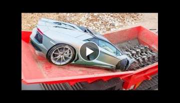Extreme Dangerous Car Crushing Scrapping With Crusher & Excavator in Action, Modern Shredder Mach...