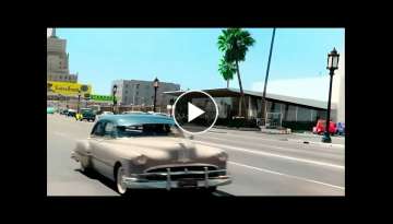 California 1950s, Driving Wilshire Blvd in color [60fps, Remastered] w/sound design added