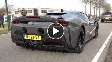 Ferrari SF90 Stradale - Sounds & Driving On The Road!