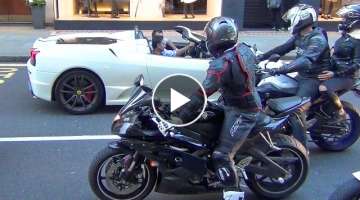 Superbikes and Supercars Loud Sounds in the City!!