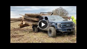 EXTREME LOGGING with the AnyLevel F350 (10TON HAUL)