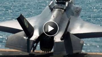 OUTSTANDING F-35 FOOTAGE & SOUND! Best aircraft carrier TAKEOFF & LANDING compilation ever!
