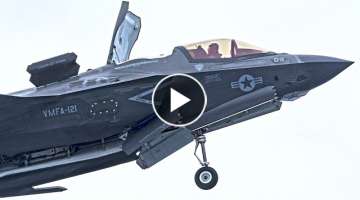 US F-35 Showing its Insane Capability During Short Take-off and Vertical Landing on the Ship
