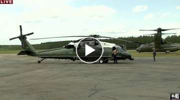 LIVE: President Biden and First Lady Jill Biden arrive at Lawson Army Airfield