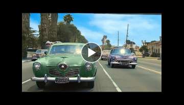 California 1952, Hollywood to Sunset Strip in color [60fps,Remastered] w/sound design added