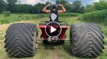 MONSTER FOURWHEELER on 400LB Wheels/Tires CANT BE STOPPED
