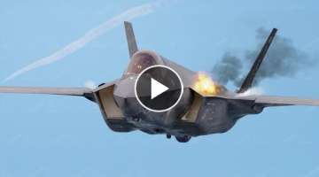 Awesome US $110 Million F-35A Fires Gatling Gun During Strafing Run