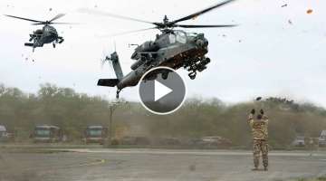 US Skilled AH-64 Pilot Pull Off Risky Landing on Car Parking Lot