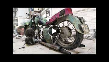 Restoration JAWA Motorcycle - Half Year in 50 Mins | Incredible Full Restoration of Abandoned Mot...