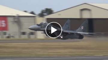 Spectacular vertical take off MIG 29 at RIAT 2015
