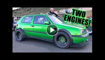 This VW Golf Makes 1600 HORSEPOWER! (Twin Engine & Twin Turbo!)